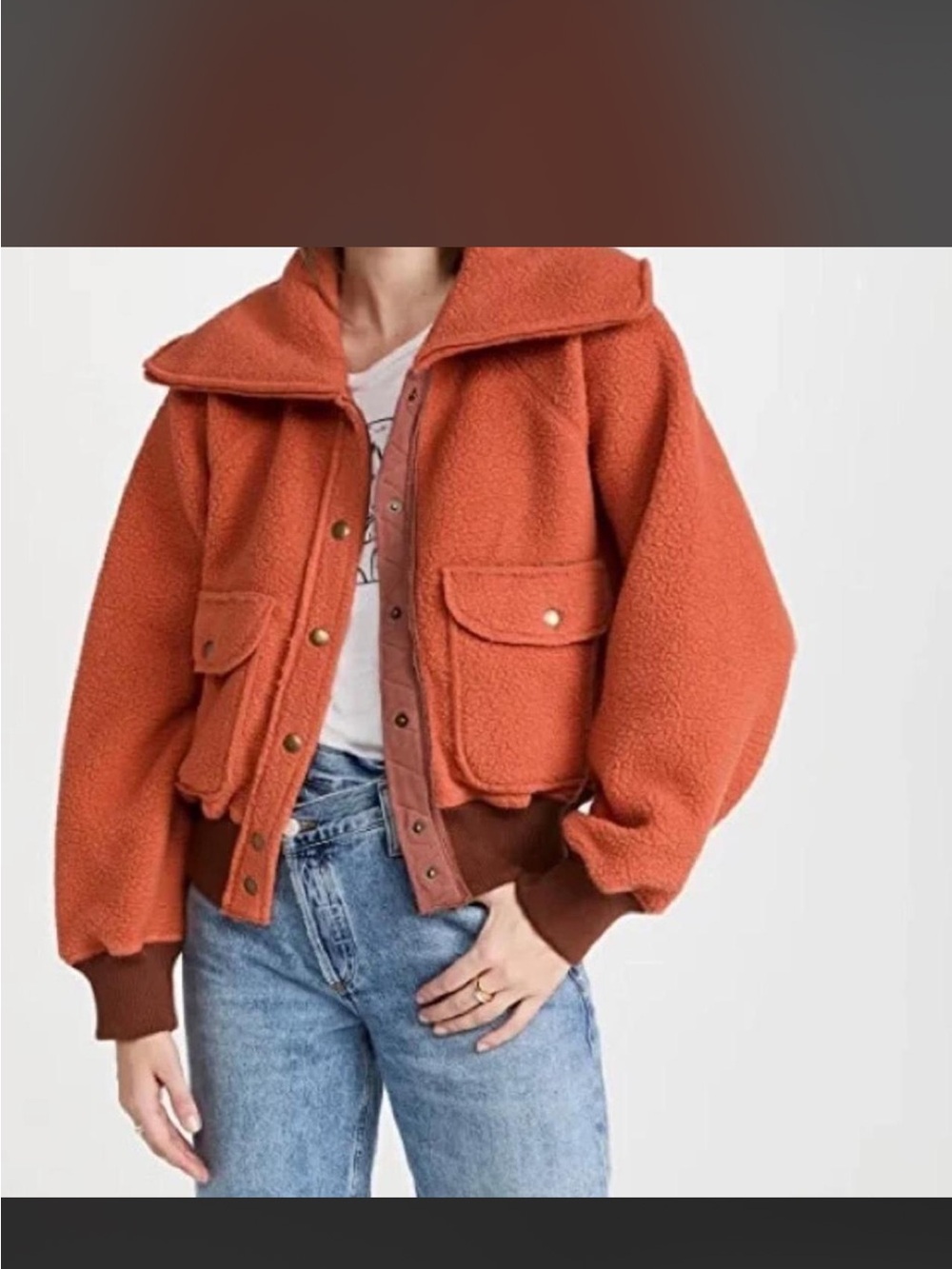 We The Free Rust Shasta Fleece Bomber Jacket